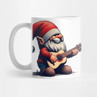 Gnomo navideño con guitarra 1 Mug